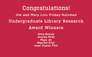 Undergraduate Research Award Winners Honored. View their projects online in the Digital Repository.