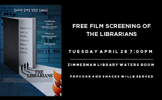 Free Film Screening of the documentary "The Librarians" on April 28 in Zimmerman Library