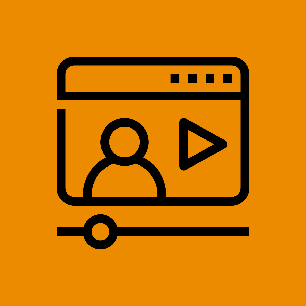 line drawing of a video tutorial