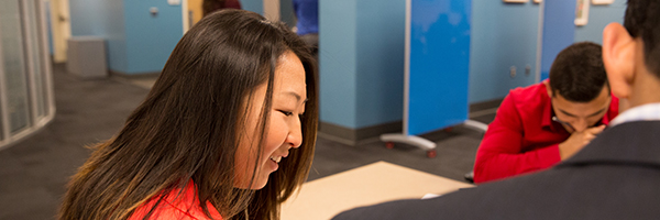 students studying in the learning commons